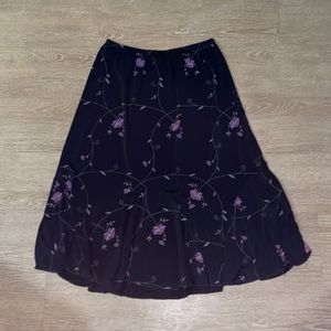 JKLA California Floral Knee Length Skirt